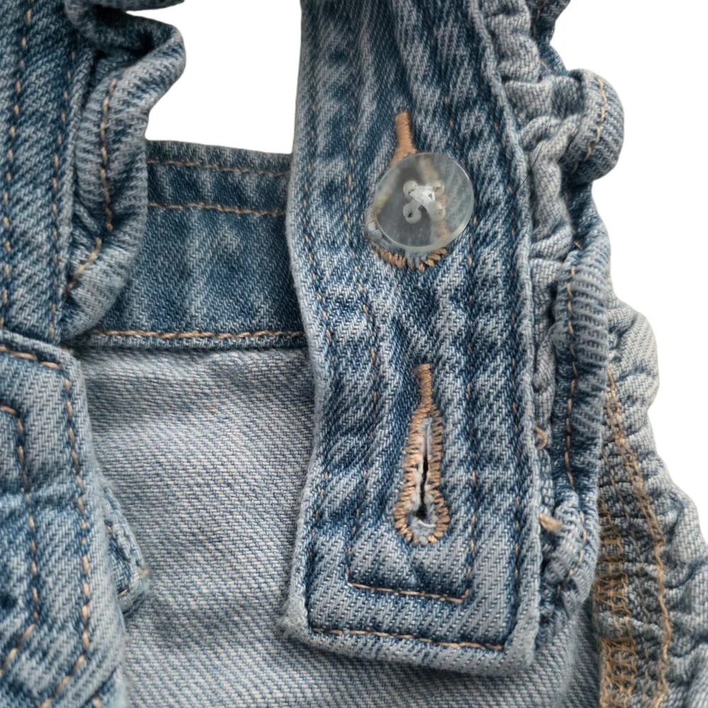 Old Navy - Light Blue Ruffled Denim Baby Shortalls